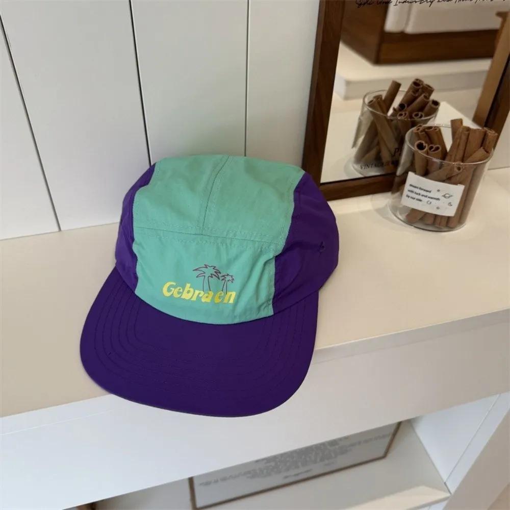 Retro Japanese Style Hip-Hop Hats 5 Panel Thin Flat Brimmed Baseball Cap Quick-Drying Breathable Sunscreen Hat Unisex