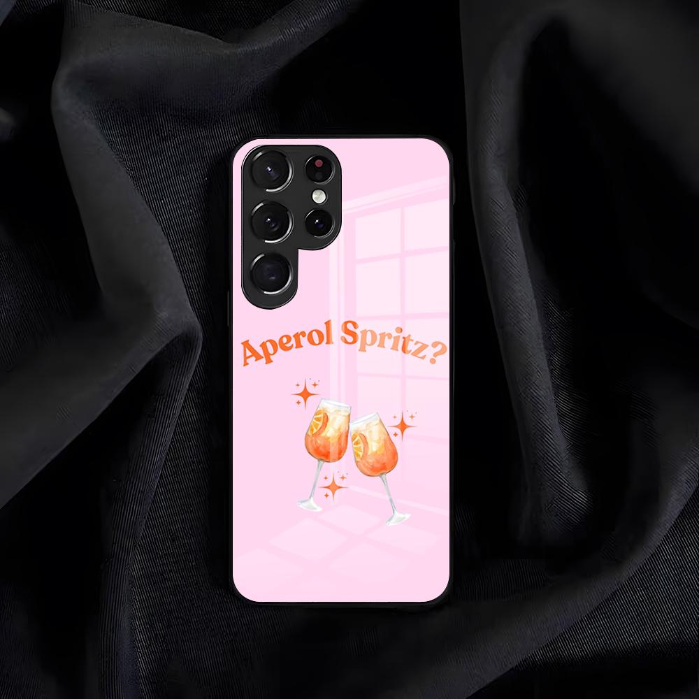 A-Aperol S-Spritz Phone Case For Samsung S26 S25 Edge S24 S23 S22 S21 S20 Ultra Plus FE Glass Cover