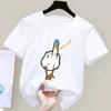 Kid Funny T-Shirt Rude Seagull Design Regular Fit Cotton Tee Boys Girls Print Cartoon Graphic Cotton T Shirts Breathable Workout
