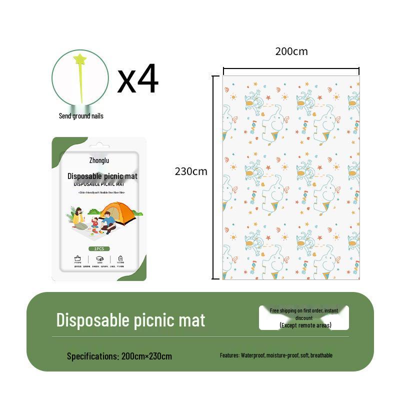 Travel Disposable Double Bed Sheet & Duvet Cover Set - 4 Pieces