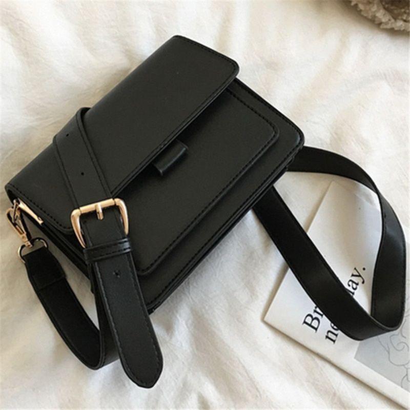 Vintage Shoulder Messenger Bag for Women PU Leather Small Square Fashion Crossbody Bag Handbag