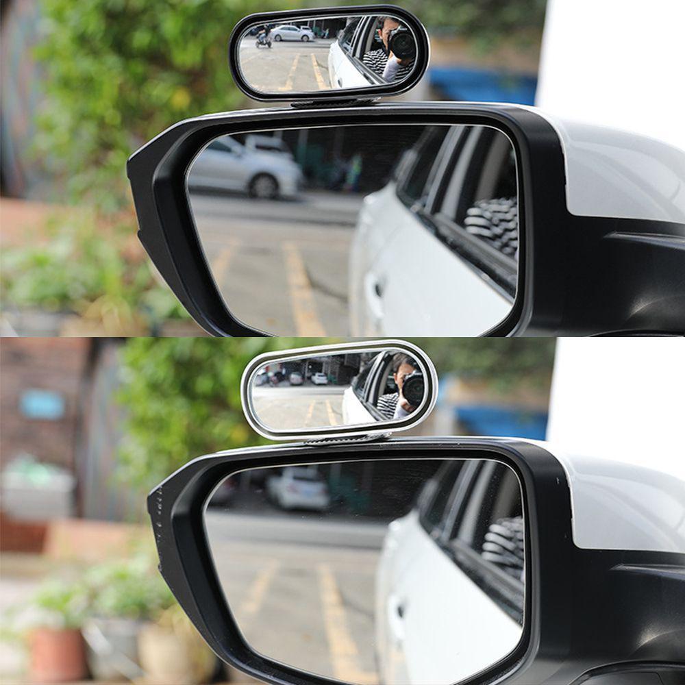 On HD Glass Car Rearview Mirror Auxiliary Adjustable Rotation Parking Aid Mirror Car Blind Spot Mirror 360-degree Wide Angle