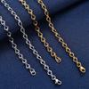 Chic Stainless Steel Link Neck Chain Necklace for Women Men Minimalist Silver and Gold Collar Choker Metal Jewelry Gift