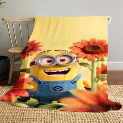 Die Minions Sonnenblumen Abenteuer Decke ist für Betten, Sofas und verschiedene andere Anlässe geeignet und somit ein perfektes Geschenk.