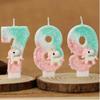 3D Number Birthday Candle Pink Glitter Unicorn Cake Decorating Party Anniversary Cake Decor for Cake Children's Birthday Candle