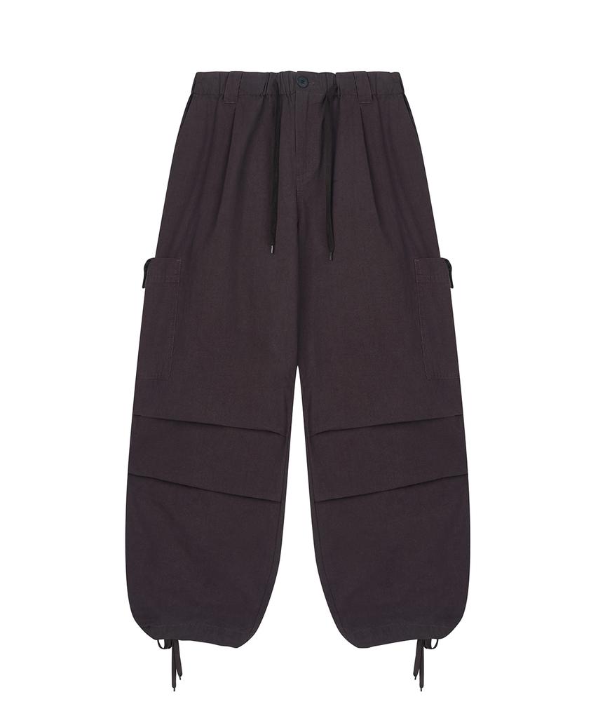 Saendeulig Wide Cargo Cotton Pants_Purple