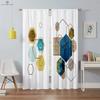 Moderner einfacher geometrischer Druckvorhang, Schlafzimmer, Wohnzimmer, Balkondekoration, Leicht zu waschen und zu pflegen, Heimdekoration, 2 Stück