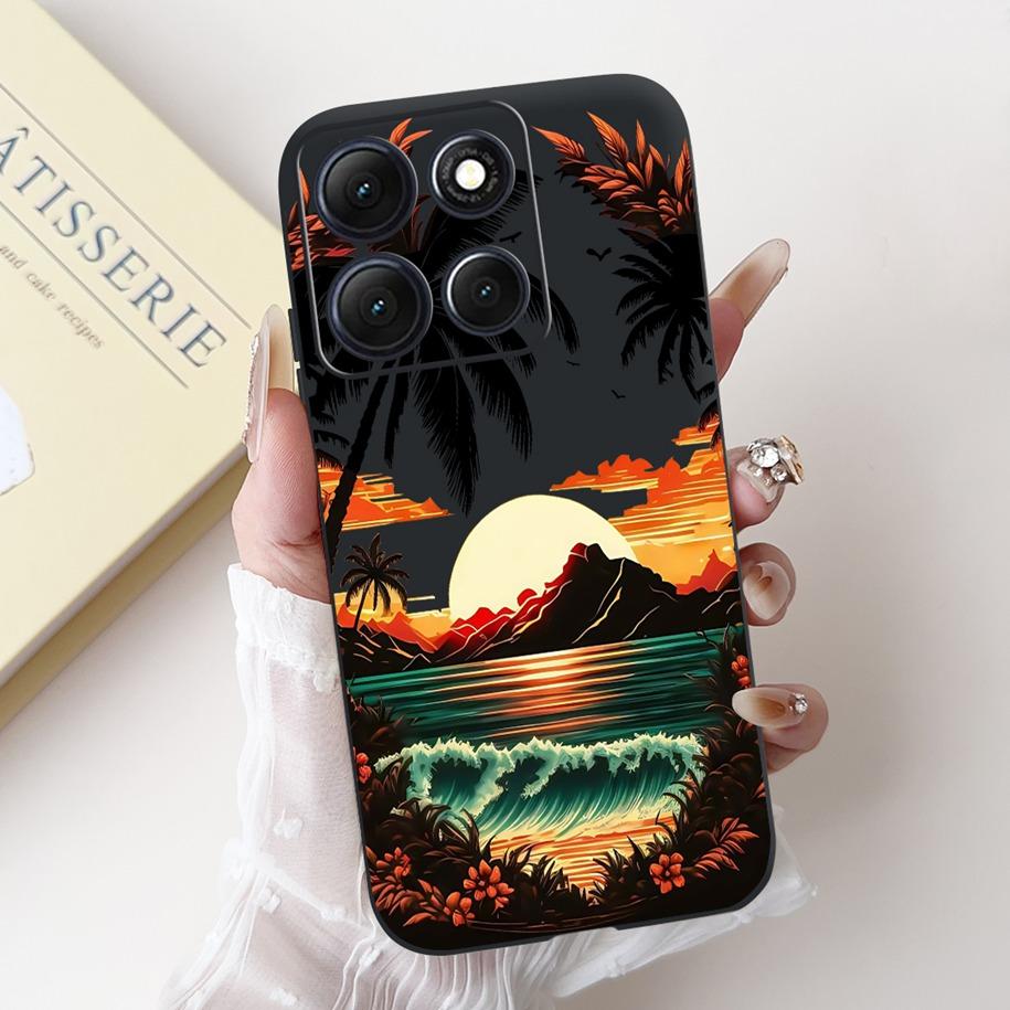 For Motorola Moto G86 Power Case Popular Flower Space Soft Black Silicone TPU Funda For Moto G86 Power 2025 Bumper G86Power Case