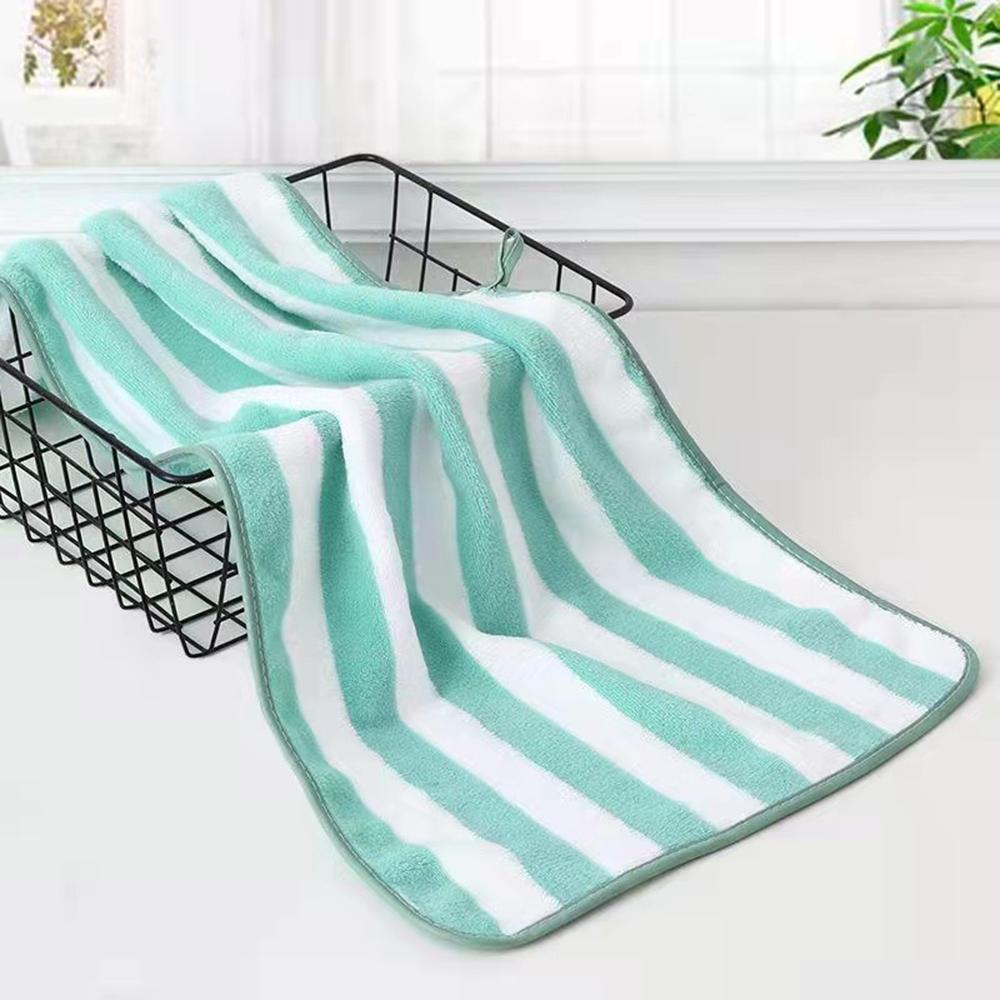 Simple Stripes Absorbent Quick Drying Bath Towel Sets Soft Adults Face Hand Towels Bathroom Microfiber Swim Bath Towels 35x75cm
