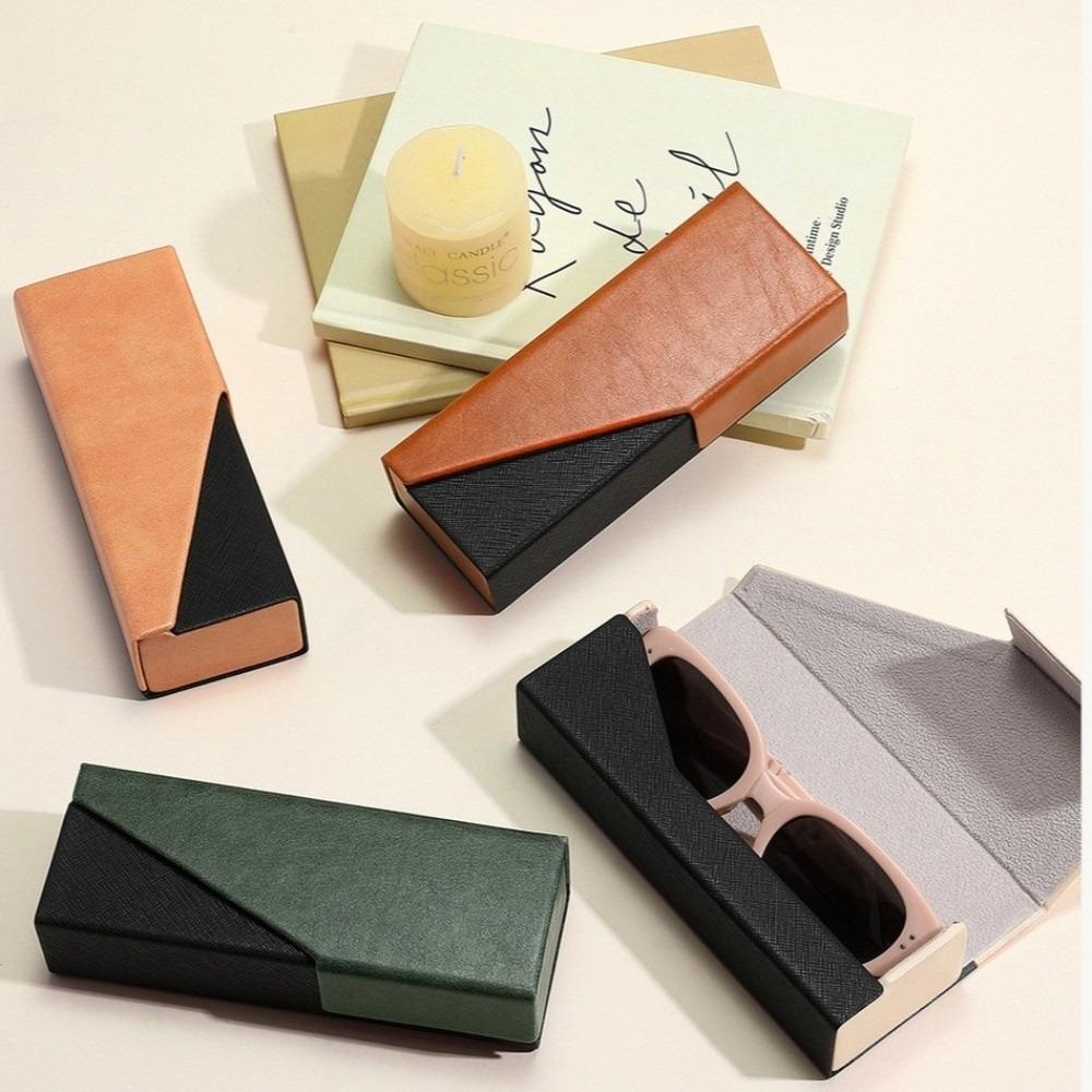 Anti-pressure Glasses Box Leather Spectacle Case Vintage Eyeglass Box for Women Men