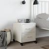 Nightstand White 36 X 39 X 43.5 Cm Steel
