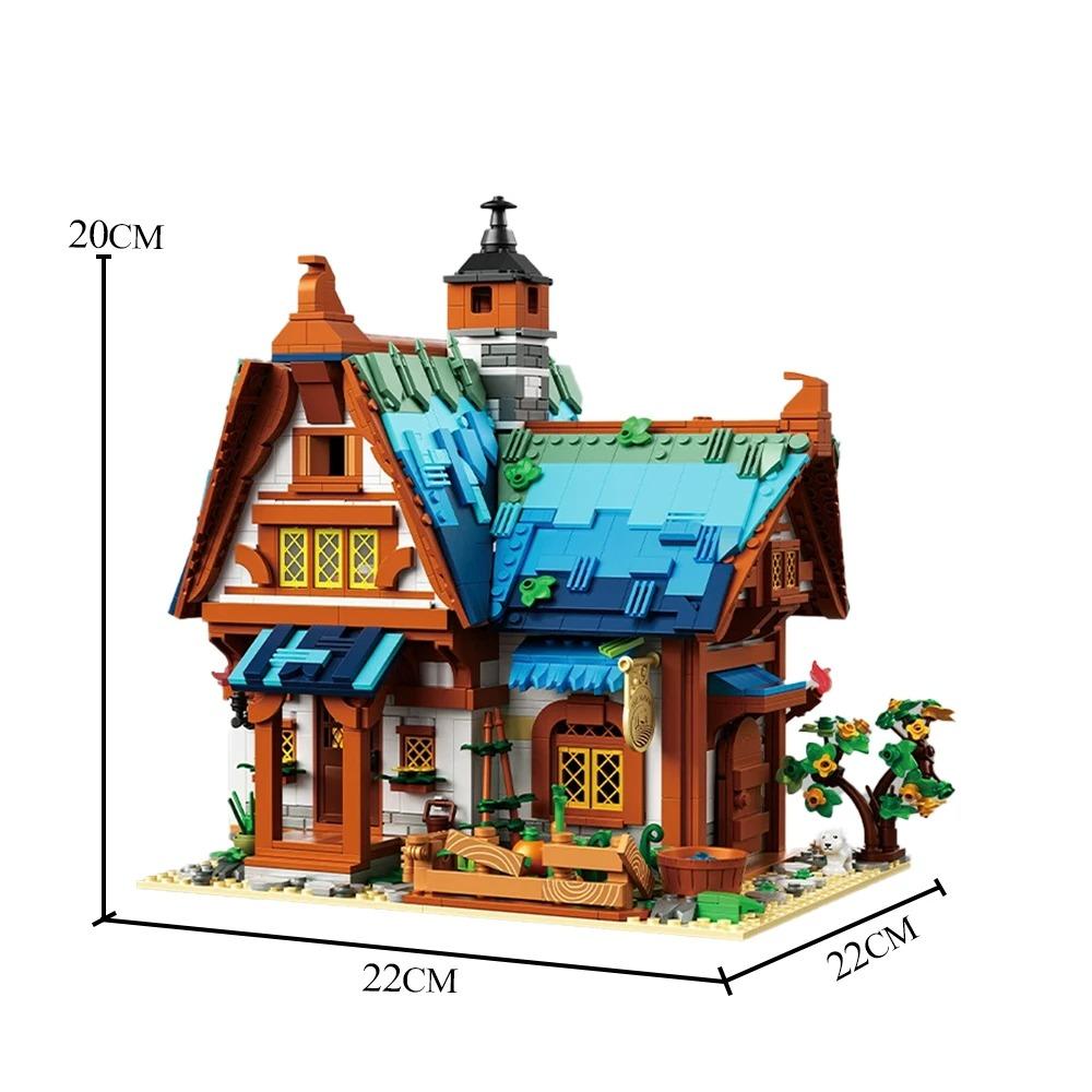 Medieval Castle Architecture Manor Scene Building Block Forest Hut Town Landscape Model Assembly Bricks Toy Gifts NO BOX