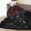 Ozzy Osbourne Angel Wings Blanket Black Sabbath Picnic Flannel Bedding Throws For Living Room Super Warm Bedspread Birthday Gift