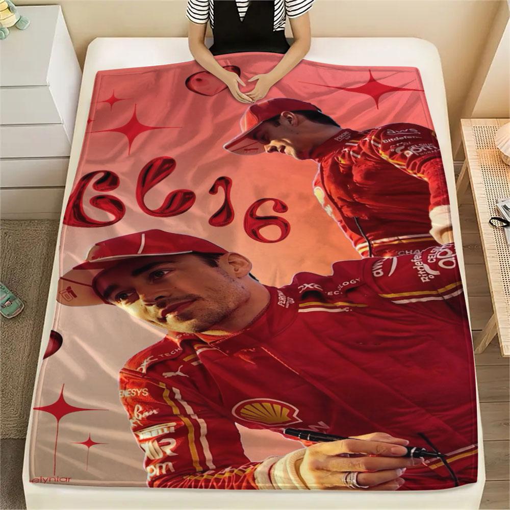 1 Stück Charles Leclerc gemusterte Flanelldecke Geeignet für alle Jahreszeiten für Heimdekoration Wärme und Komfort Geschenke Feiertagsgeschenk