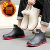 Environmental Protection Material Men's and Women's Rain Shoes Outdoor Short Water Shoes Men's Flat-bottomed Warm Rain Boots Women's