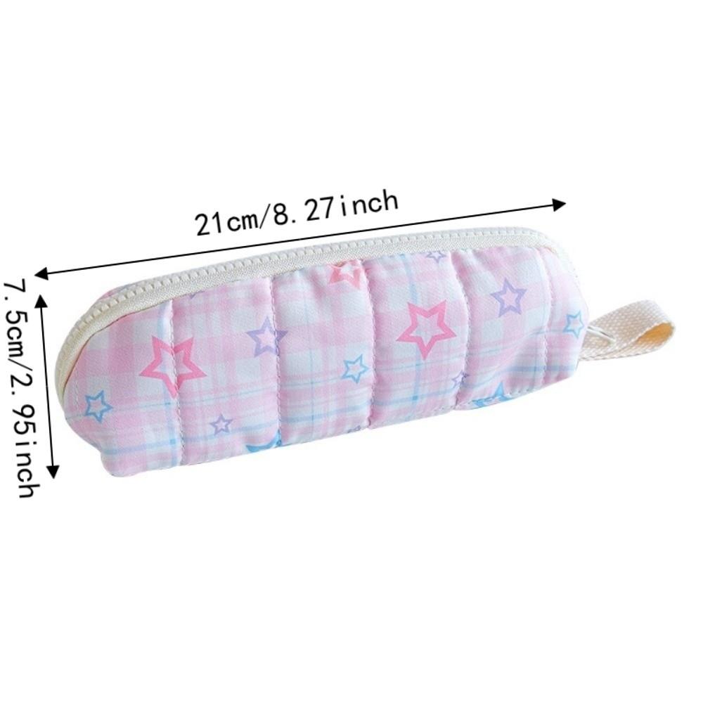 Multifunctional Pencil Bag Lattice Pen Box Simple Pencil Case  School