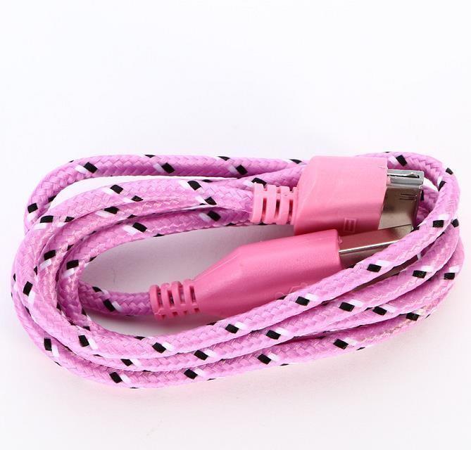 Apple Lightning Fast Charging Data Cable With Braided Material For Iphone And Mobile Devices