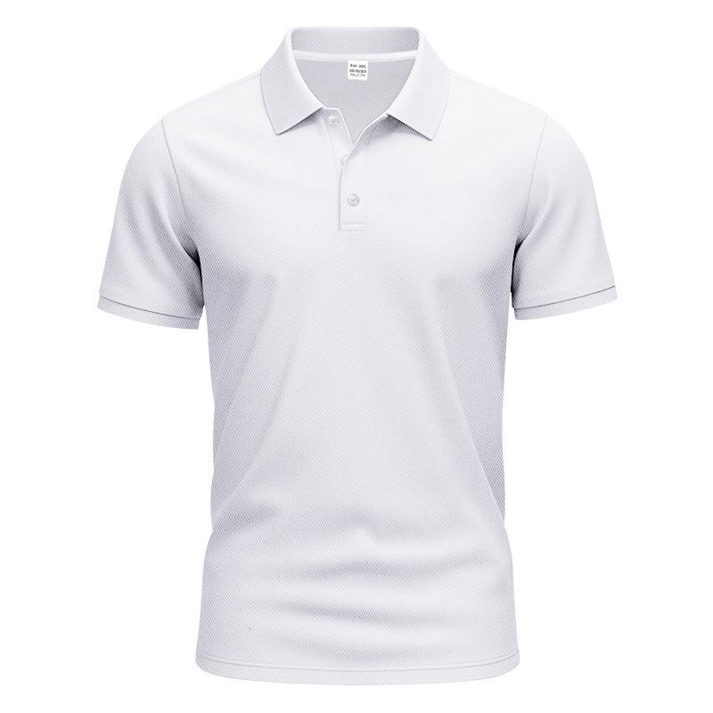 European and American Men's Simple Quick-drying Polo POLO Shirt Golf Type Men's Gentleman Loose Breathable Lapel Short Sleeves