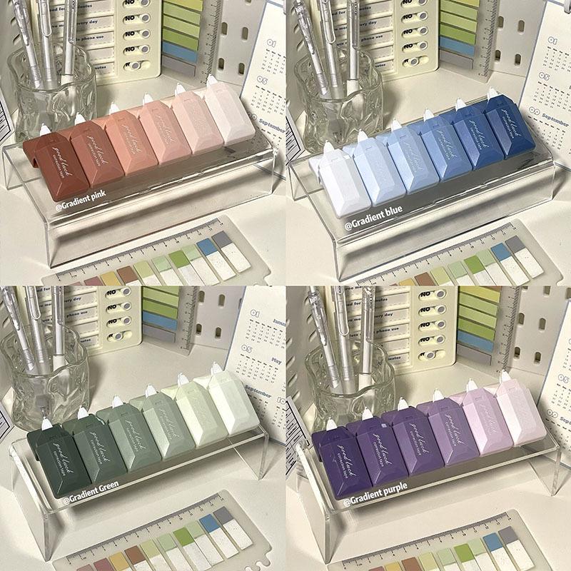 Stylish Gradient Correction Tape Set - Smooth, Silent, and Creative Design