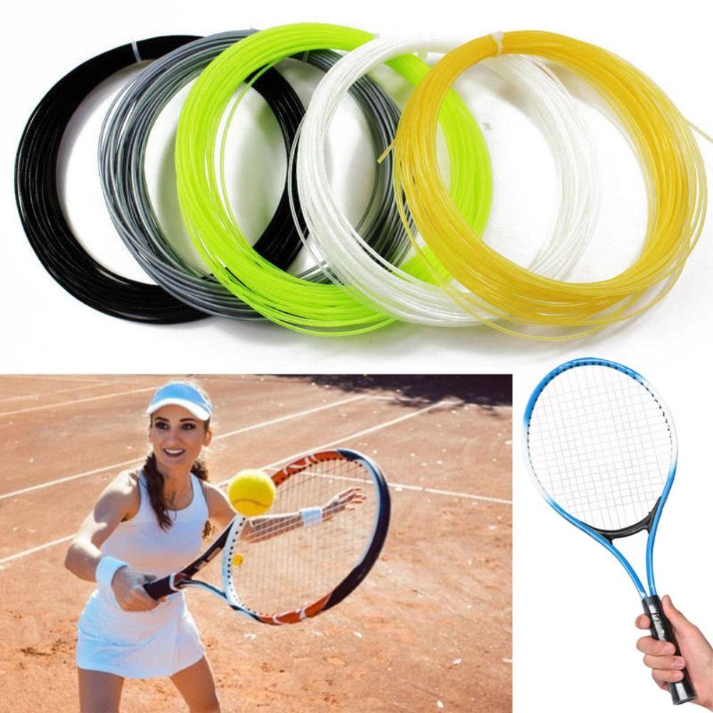 Durable Polyester Nylon Titanium Wire 1.35mm 12M Tennis Racket String Multicolor Racquet Thread Replacement Accessories
