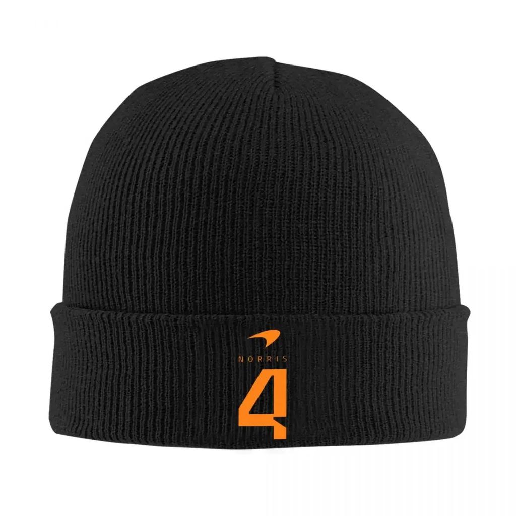 Lando Norris 4 Warm Knitted Cap Hip Hop Bonnet Hat Autumn Winter Outdoor Beanies Hats for Unisex Adult