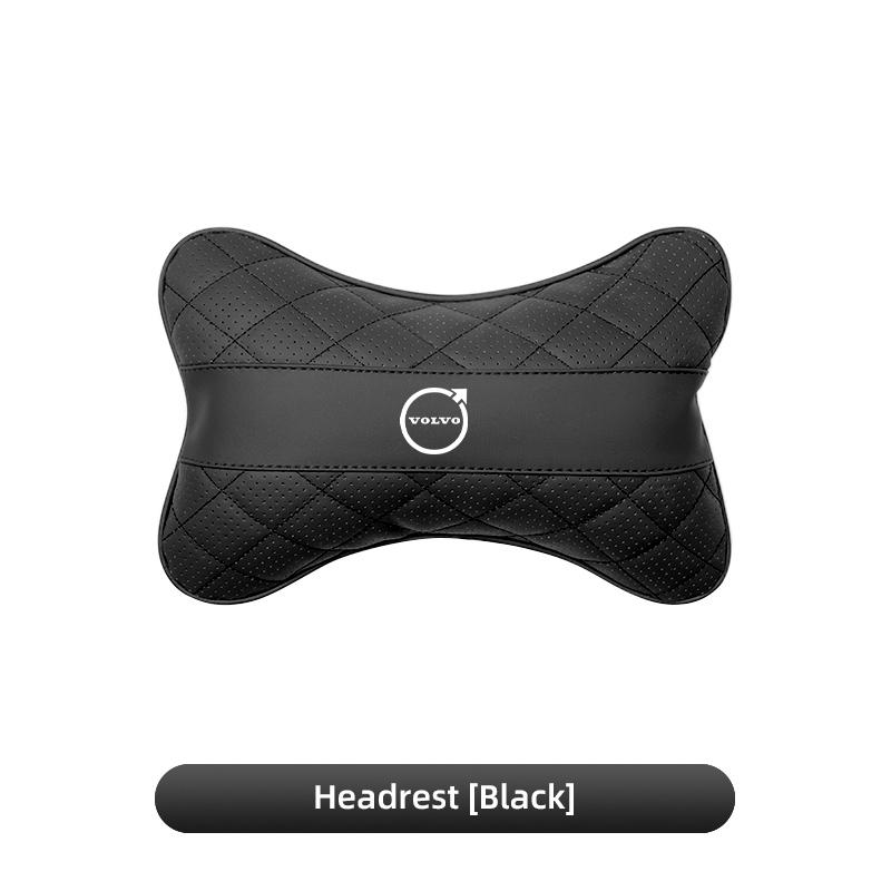 Rcmjh6 Quality Leather Car Neck Pillow Seat Headrest Cushion For Volvo ES90 EC40 EX40 EM90 XC90 V90 V60 XC60 V40 S80 S60 S90 C40 XC40 V