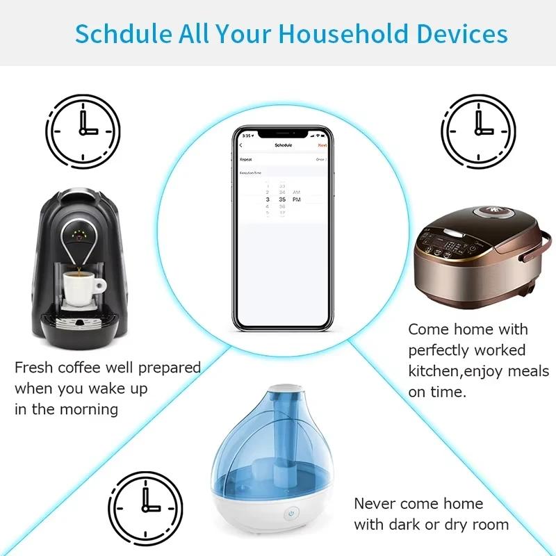 Tuya WiFi/ZigBee Smart Plug EU 16A/20A Hochlast-Steckdose mit Stromüberwachung, Timer, Fernbedienung, Sprachsteuerung für Wasserkocher, Klimaanlage, Haushaltsgeräte