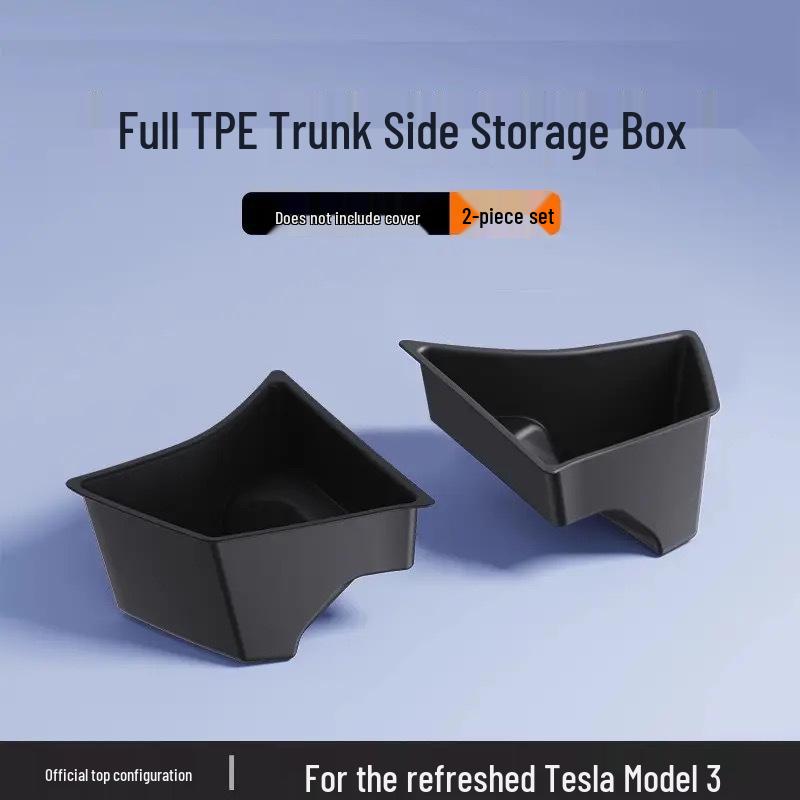 Tesla Model Y/3 Trunk Side Pocket Storage Box - Interior Modification Accessory