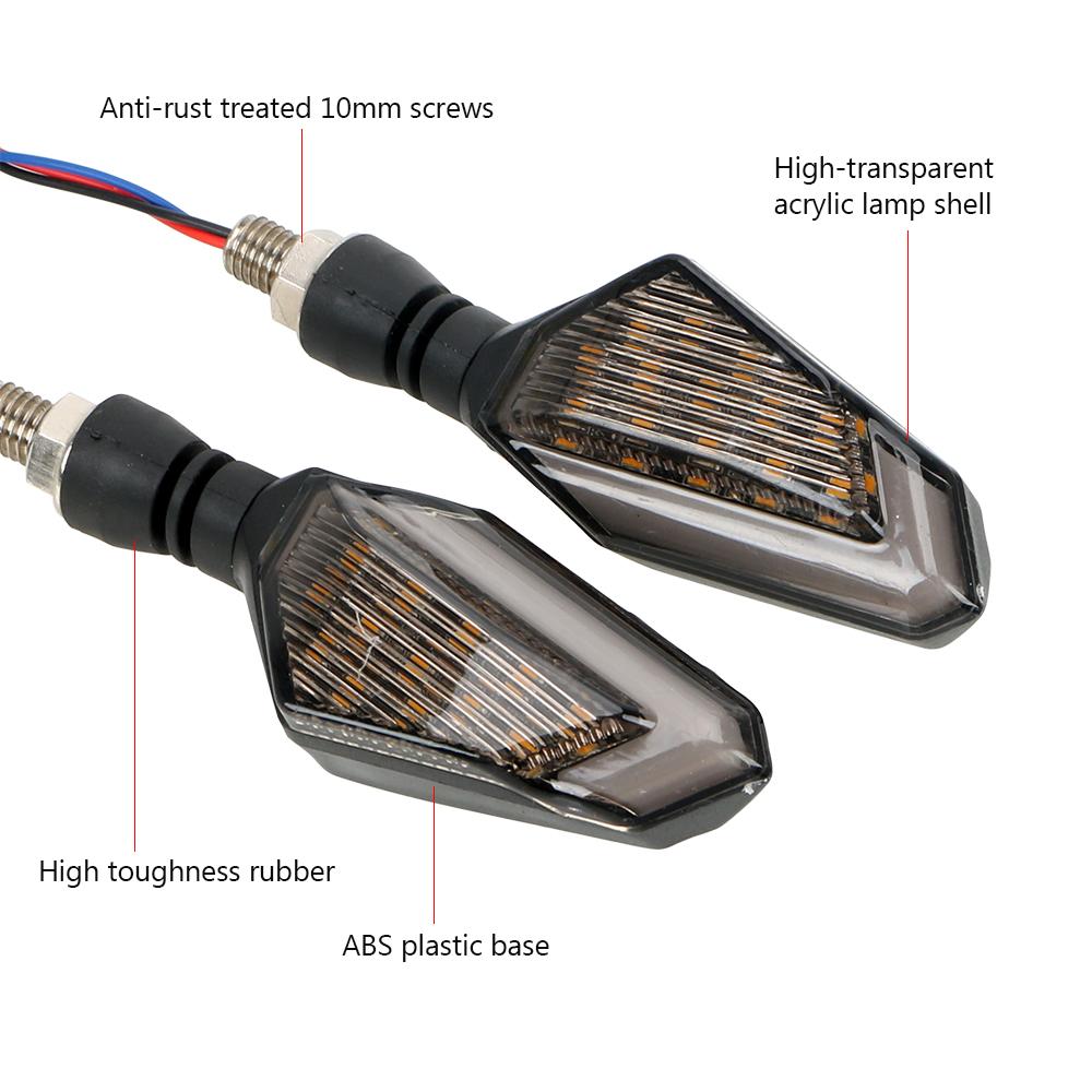 12V Taillights Motorcycle Turn Signal Lights LED Illumination Blinker Tail Brake Lamps Motorbike Indicator Accessories Universal