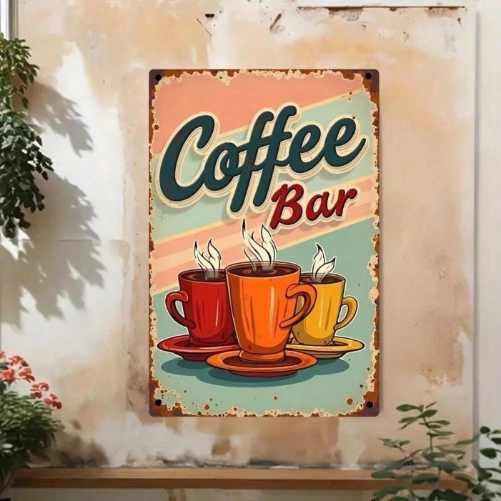 Metall-Wandkunst Retro-Kaffee-Dekor für die Küche