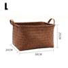 Brown Dirty Clothes Basket New 38cm Imitation Rattan Weaving Picnic Basket Portable Storage Basket Laundry