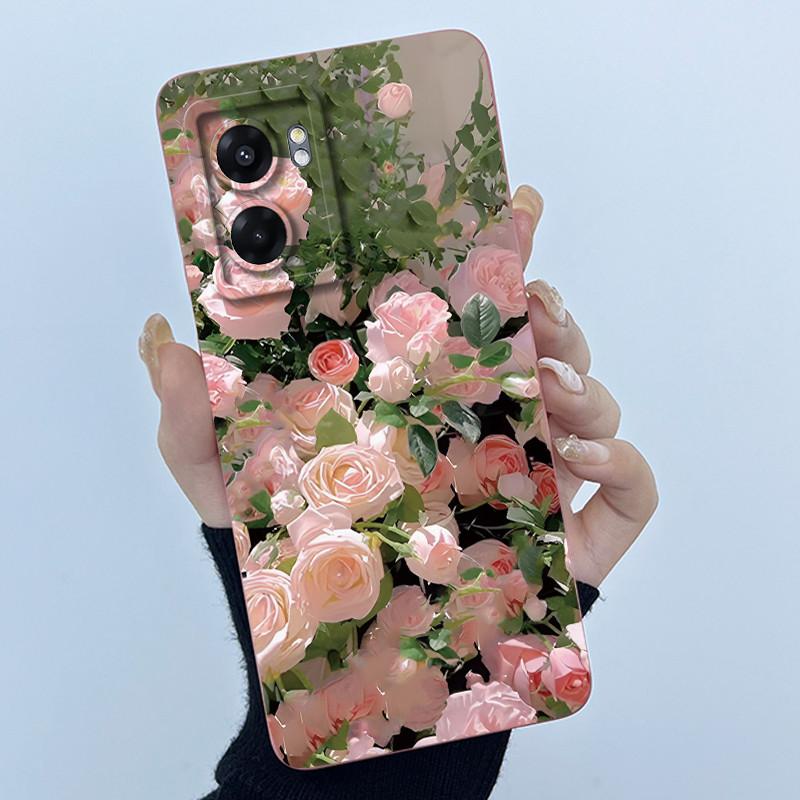 Case For Realme Narzo 50 5G V23 5G Q5i Cute Panda Sweet Cats Silicone Soft Back Cover RMX3572 RMX3571 Bumper Protective Casing