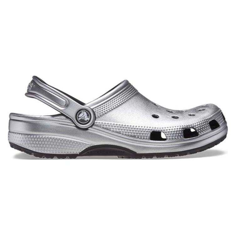 Crocs Klasszikus Könnyű Sokoldalú Klumpa Uniszex Lábbeli Ezüst 205831-0P1
