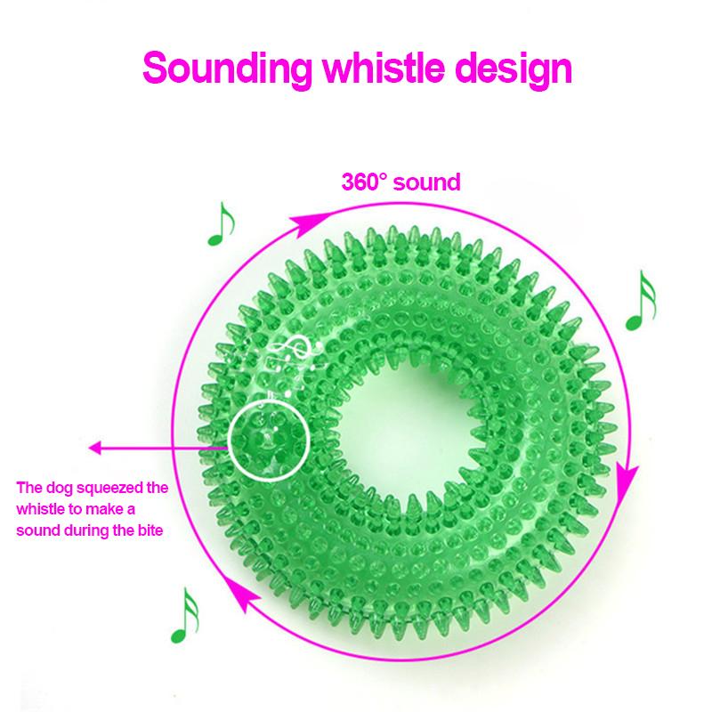 Jouet à couiner pour chien 10 cm, jouet à mâcher interactif pour chiot, résistant aux morsures, jouet à picots pour le nettoyage des dents, jouets à mâcher molaires en TPR pour chiens
