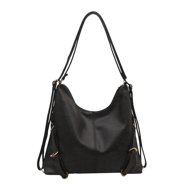 Tote Bag Solid Color Retro Casual Shoulder Bag Design Commuting Texture Large Capacity Bag Women