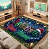Weicher Kristall-Samt-Teppich mit Weihnachtsmotiv, individuell bedruckbar mit Namen & Text, rutschfester Bodenläufer für Schlafzimmer, Wohnzimmer