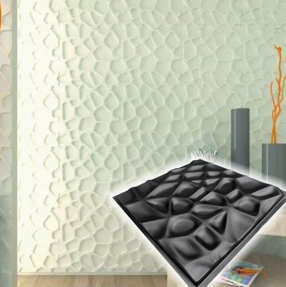 Plastová forma pro výrobu 3D panelu „Marshmalloy“(3D forma na dekorativní stěnové panely na sádru a beton) Nástěnná dekorace.