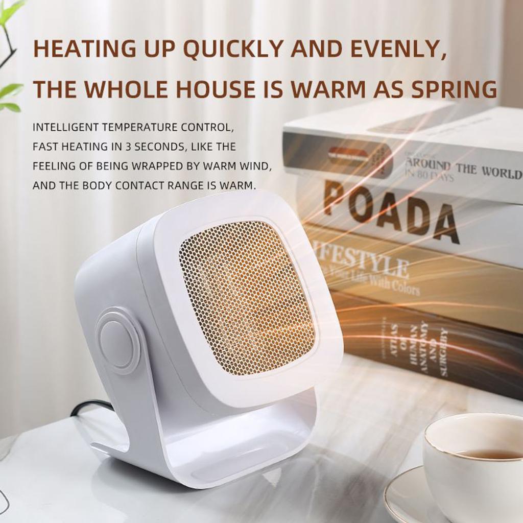 Portable Electric Space Heater, 800W/400W Safe & Quiet Ceramic Heater Fan, Heat Up 200 S-q. Ft For Room Desk Indoor Use