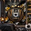Arazzo da Appendere a Parete Stampa Beşiktaş FC Tessuto per Soggiorno Camera da Letto Decorazione Casa