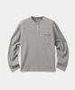 Kueo One Pocket Long Sleeve Henley T-Shirt (Melange Grey)