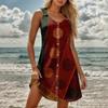 Sommerkleider für Frauen Strand Boho ärmelloses Druck T-Shirt Tank Sommerkleider