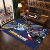 Leeds Rhinos Gepersonaliseerd Kristalfluweel Tapijt, Op Maat Gemaakte Naam Tekst Zacht Antislip Kleed voor Woonkamer Slaapkamer