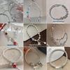 Aquamarine Pearl Bracelet: Korean Minimalist Sterling Silver, Handmade Beaded Design, Versatile Fashion for Women.
