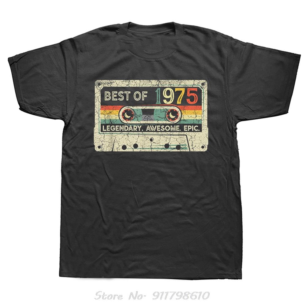 Roliga Herrkläder Vintage 1975 Limited Edition Oversized T-shirt Sommar Streetwear Bomulls T-shirt Födelsedagspresenter Fitness T-shirt