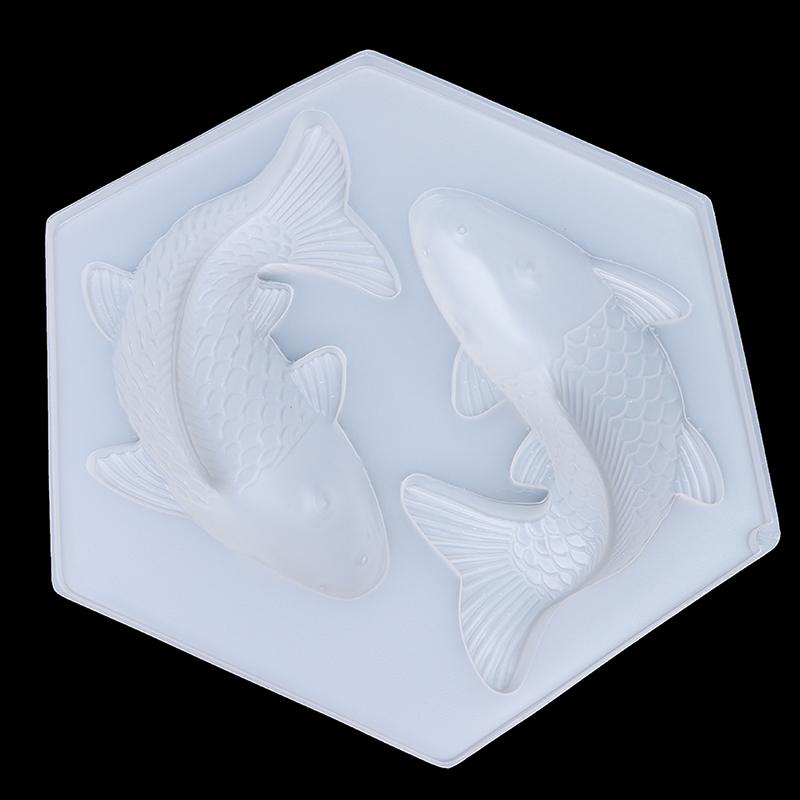1 st Kreativa Koi Karp Silikon Tårtformar 3D Tvålform Choklad Glassform DIY Tårtbakningsverktyg