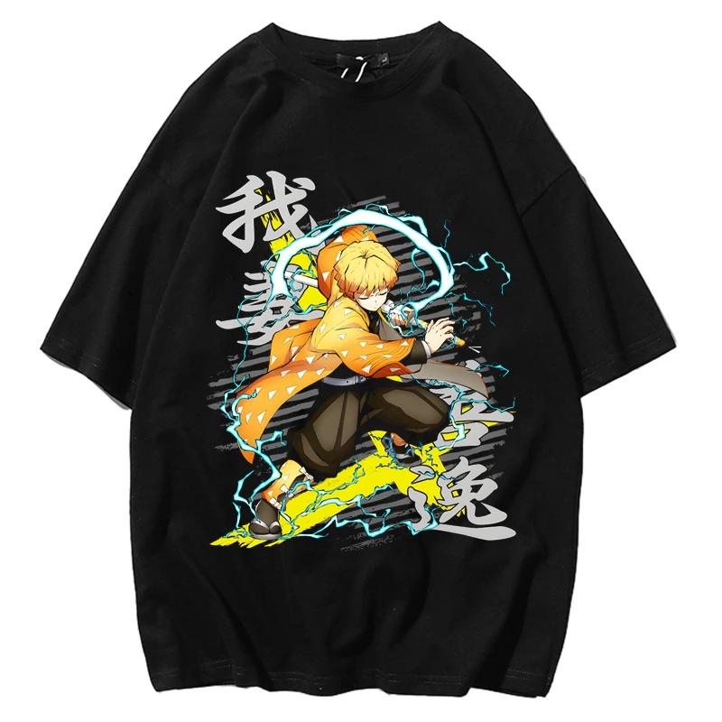 Demon Slayer Tanjiro Kamado T-shirt Men's Women's Original Short Sleeve College Trend Anime Summer