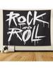 Rock And Roll Tapet 60" X 40" Rock`N`Roll Väggbonad Festdekorationer Heminredning För Sovrum Vardagsrum Studentrum (150 X 100cm)