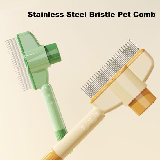 Pet Comb Self Cleaning Slicker Brush Dog Cat Grooming Detangling Tool Pet Hair Removal Comb for Short To Long Hair