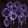 3PCS LED Balloon With Light Transparent Helium Bobo Ballons For Wedding Birthday Christmas Party Decoration LED Light Balloons