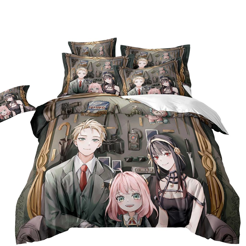 Spy X Family 3D-Druck Anime-Druck Bettwäscheset Bettbezug Kissenbezug Bettwäscheset Bettlaken Steppdeckenbezug Full Queen King Size